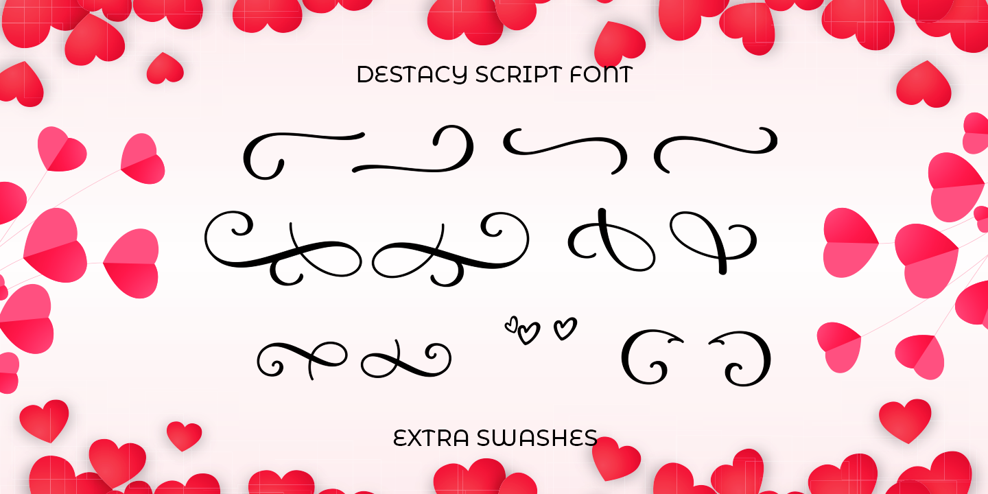 Destacy swashes Font preview